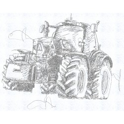 Stickerei Traktor gross